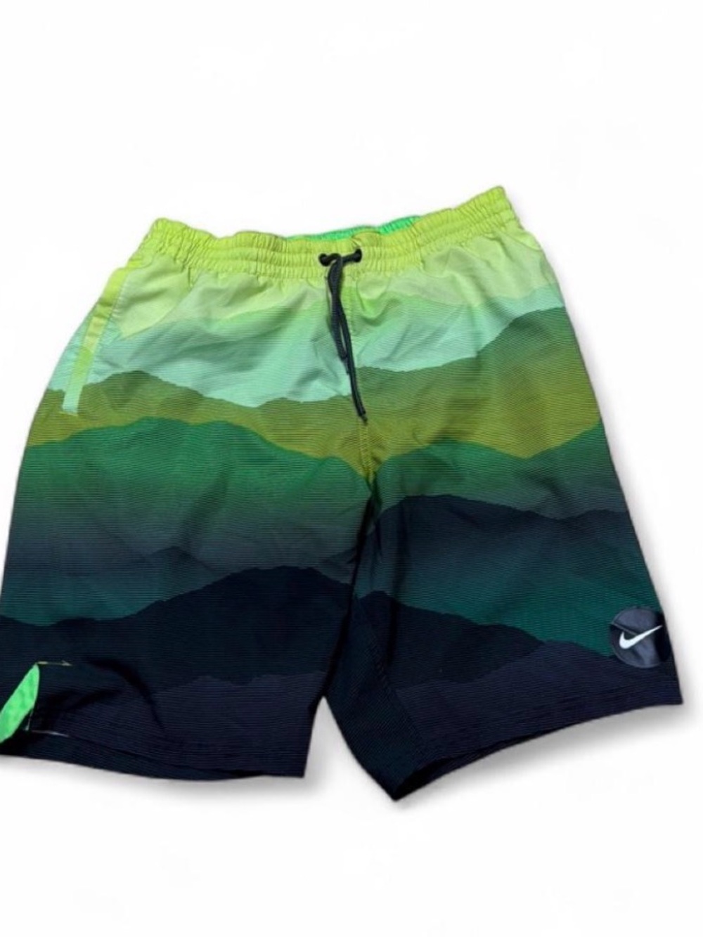 Nike Men’s Gradient Green to Black Swim Board Shorts